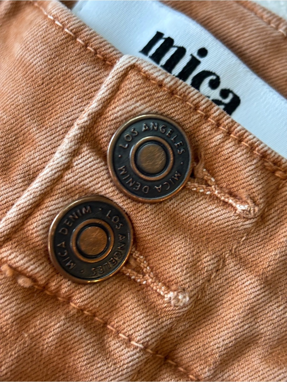 Mica Denim Rust Brown High Rise Wide Leg Jeans Women’s Size 25 Stretch - Picture 7 of 12